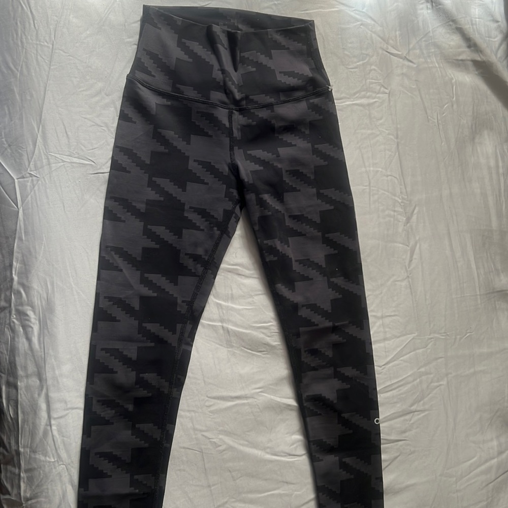 Alo Active Wear Leggings Black Gray Sz XS